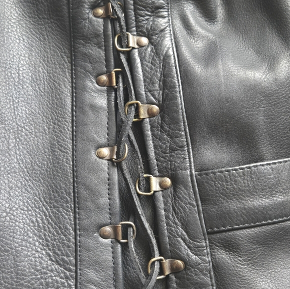 Women's Victory Motorcycle Genuine Leather Vest size Large Vintage - Picture 5 of 7